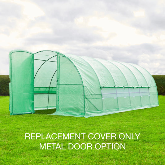 6m Replacement Polytunnel cover - Metal Door