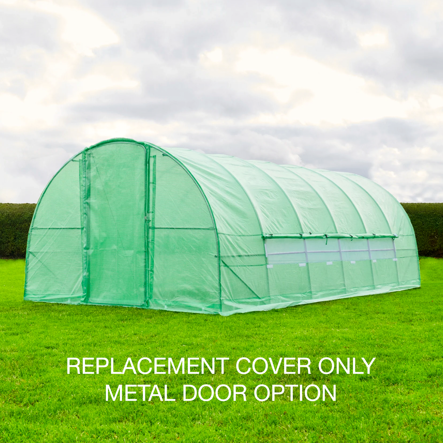 6m Replacement Polytunnel cover - Metal Door