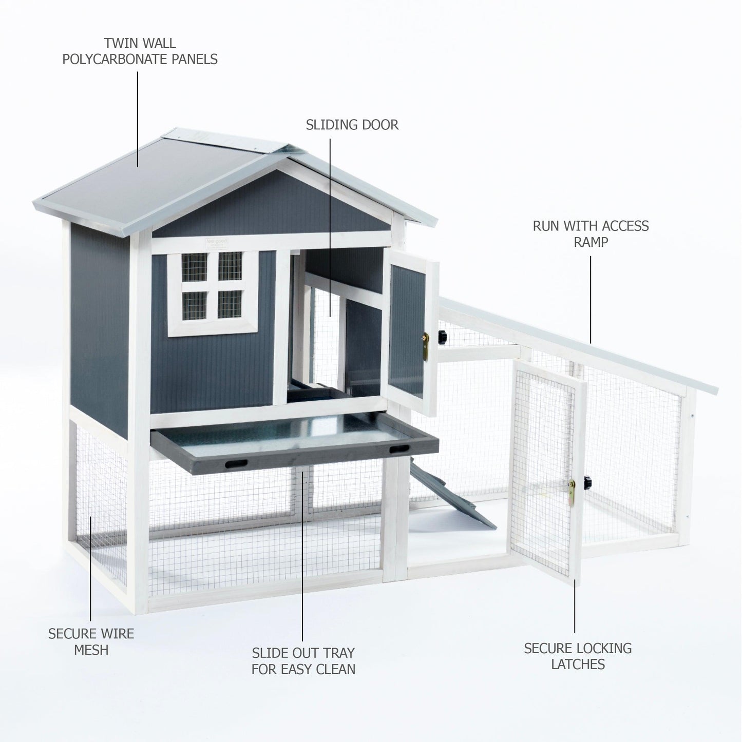 Bunny Ark Rabbit Hutch & Run Hybrid