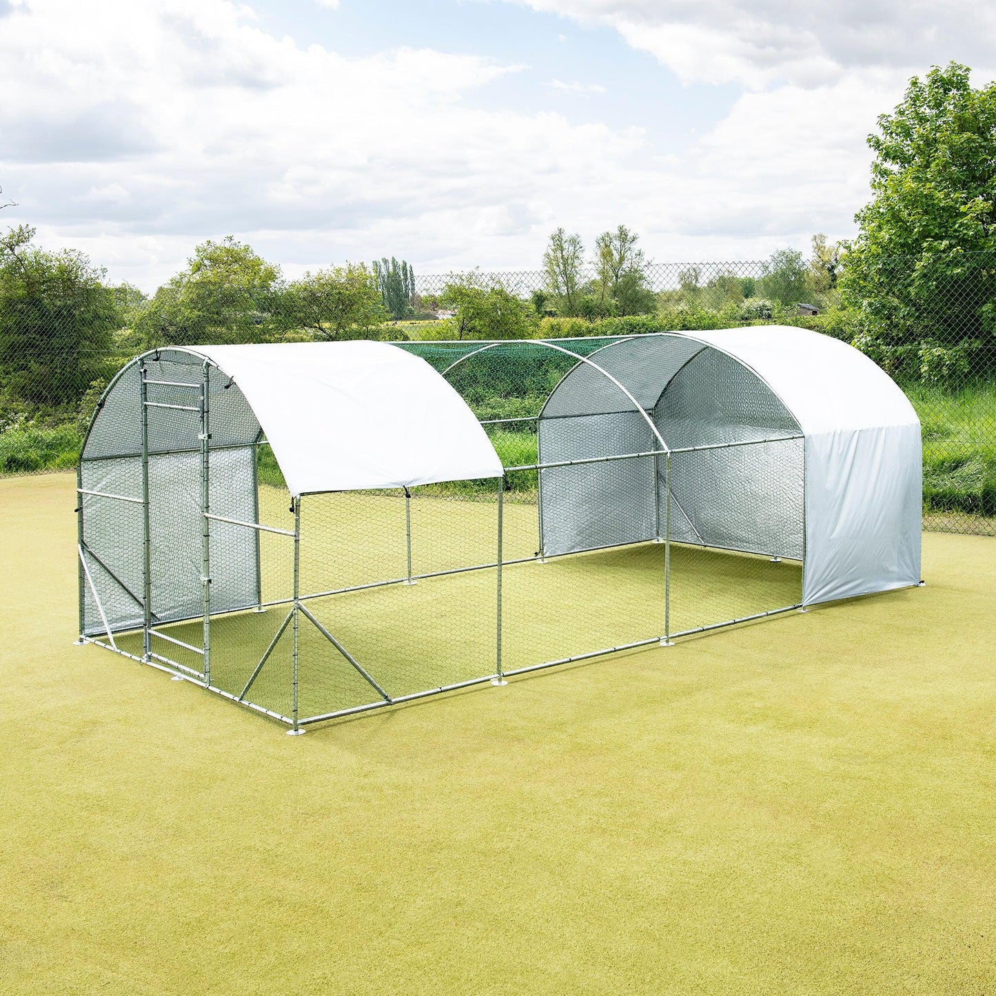 Large Outdoor Galvanised Cage - Walk In Chicken Run