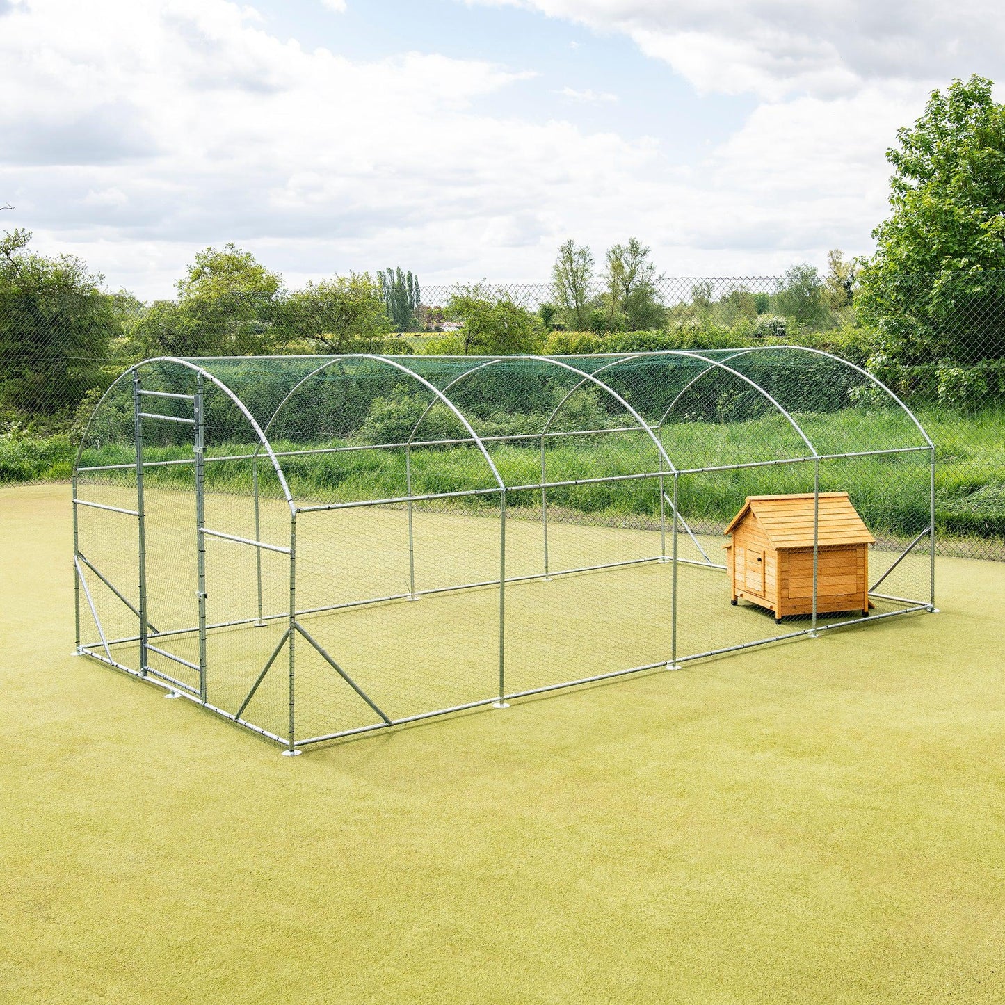 Large Outdoor Galvanised Cage - Walk In Chicken Run