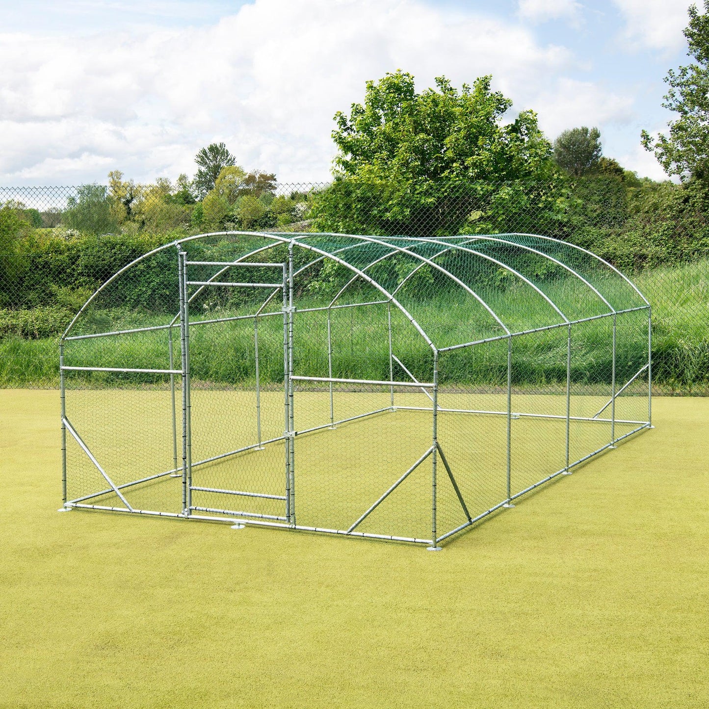 Large Outdoor Galvanised Cage - Walk In Chicken Run