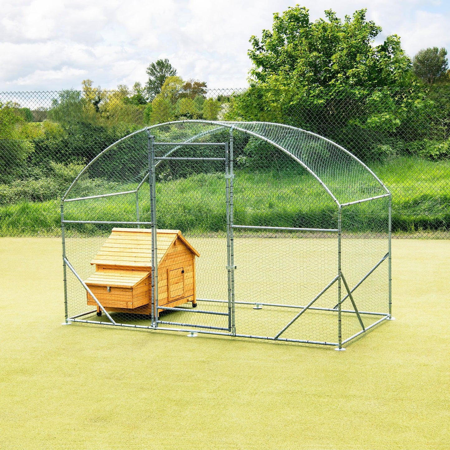 Mini Galvanised Cage - Walk In Chicken Run