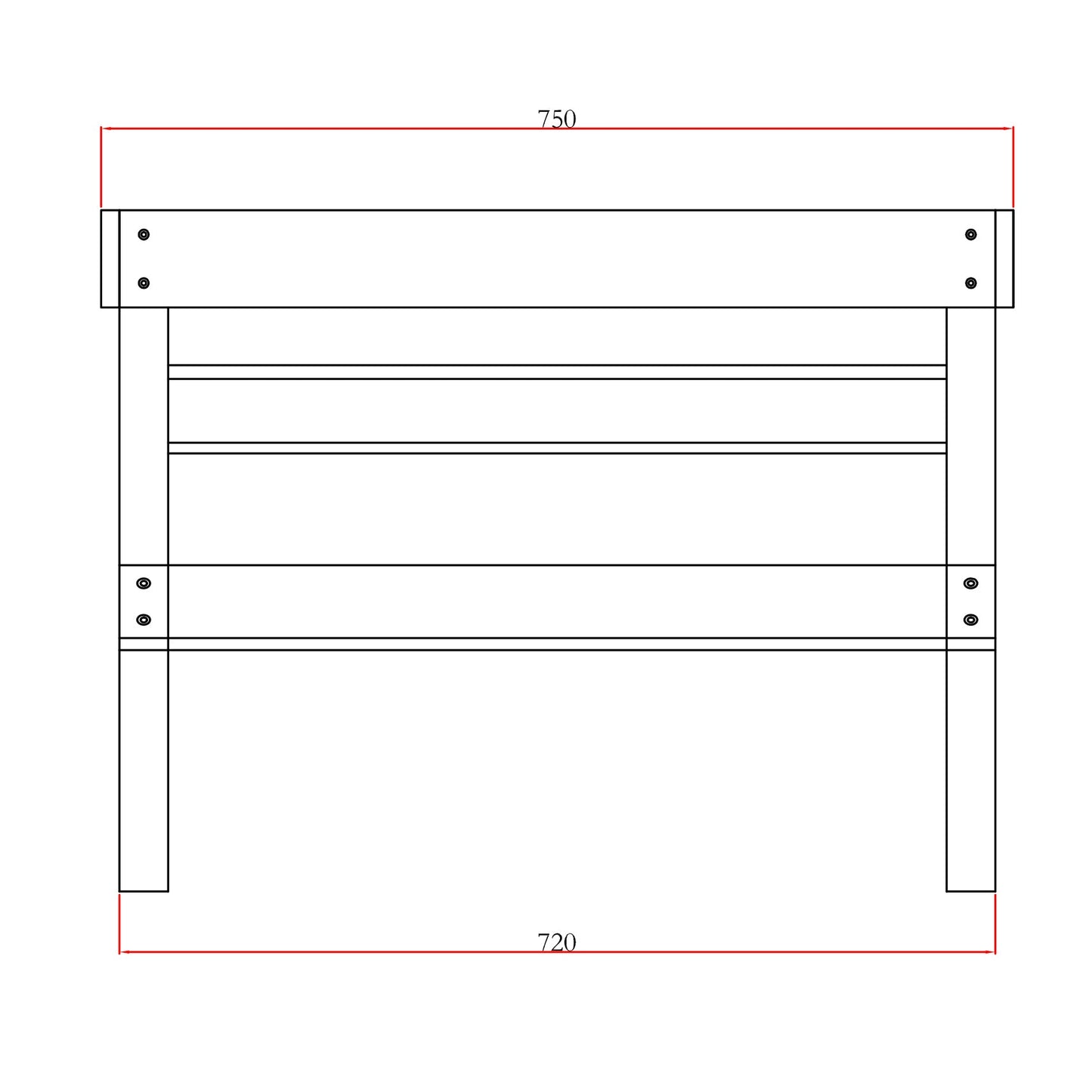 Raised Trough Planter