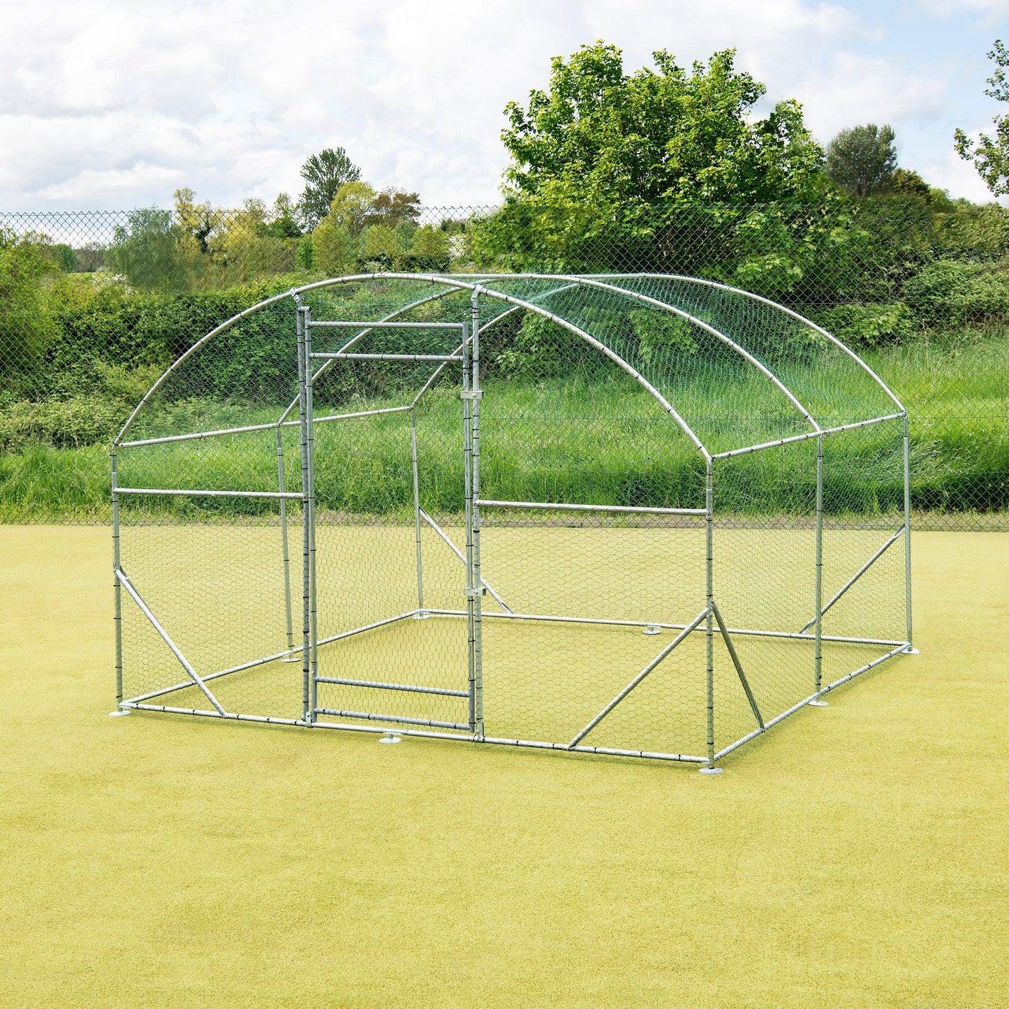 Small Outdoor Galvanised Cage - Walk In Chicken Run