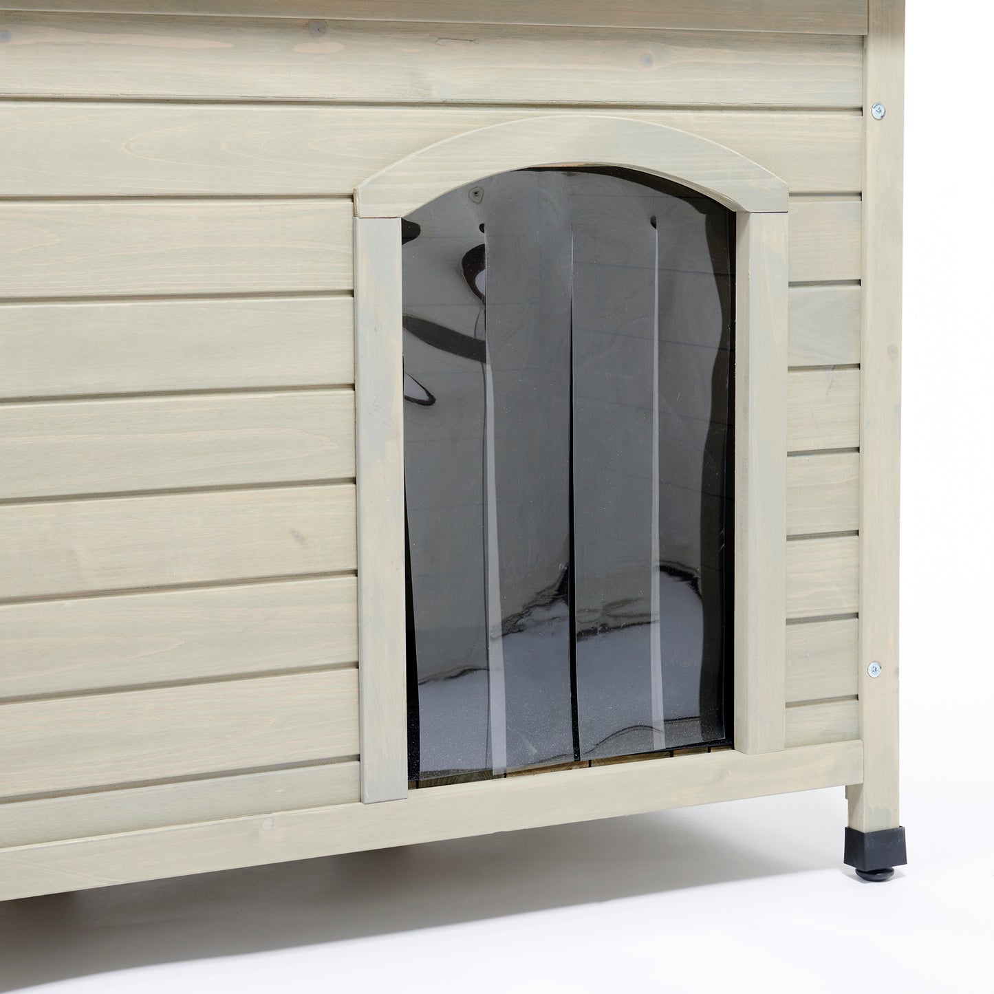 Medium Sage Grey Wooden Dog Kennel