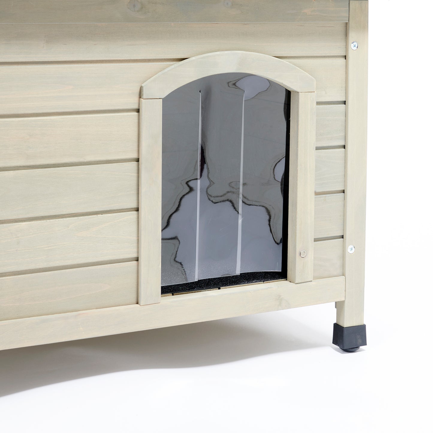 Small Sage Grey Wooden Kennel For Dogs