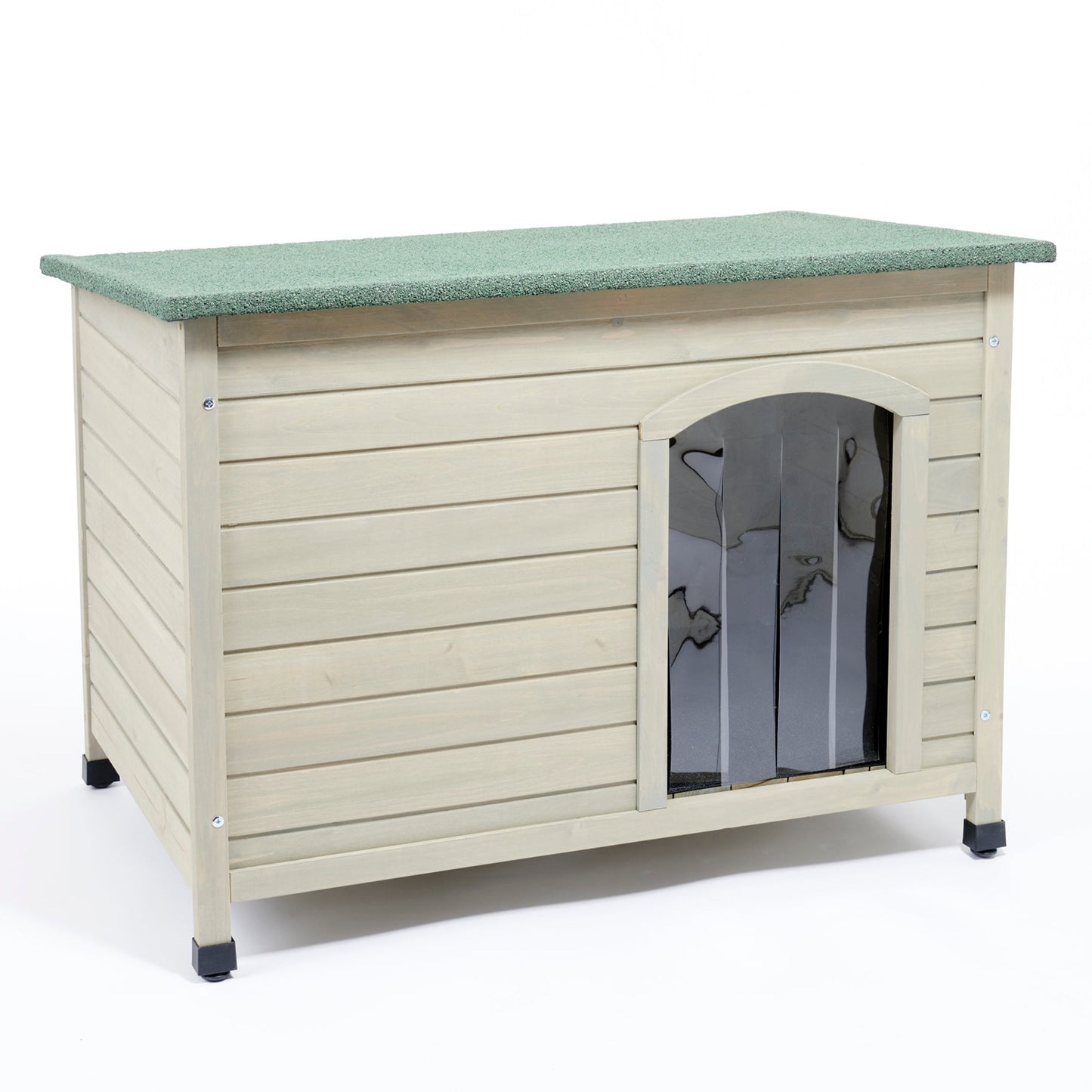 Medium Sage Grey Wooden Dog Kennel