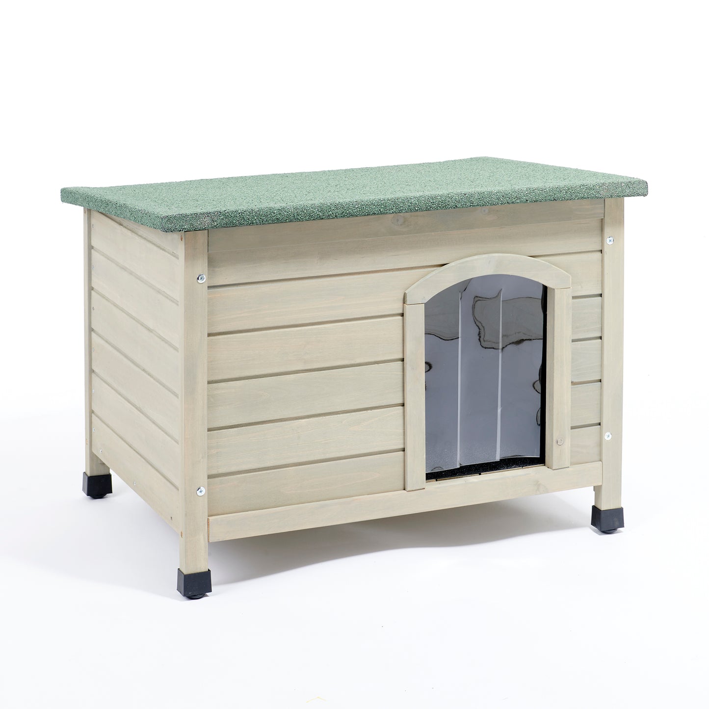 Small Sage Grey Wooden Kennel For Dogs