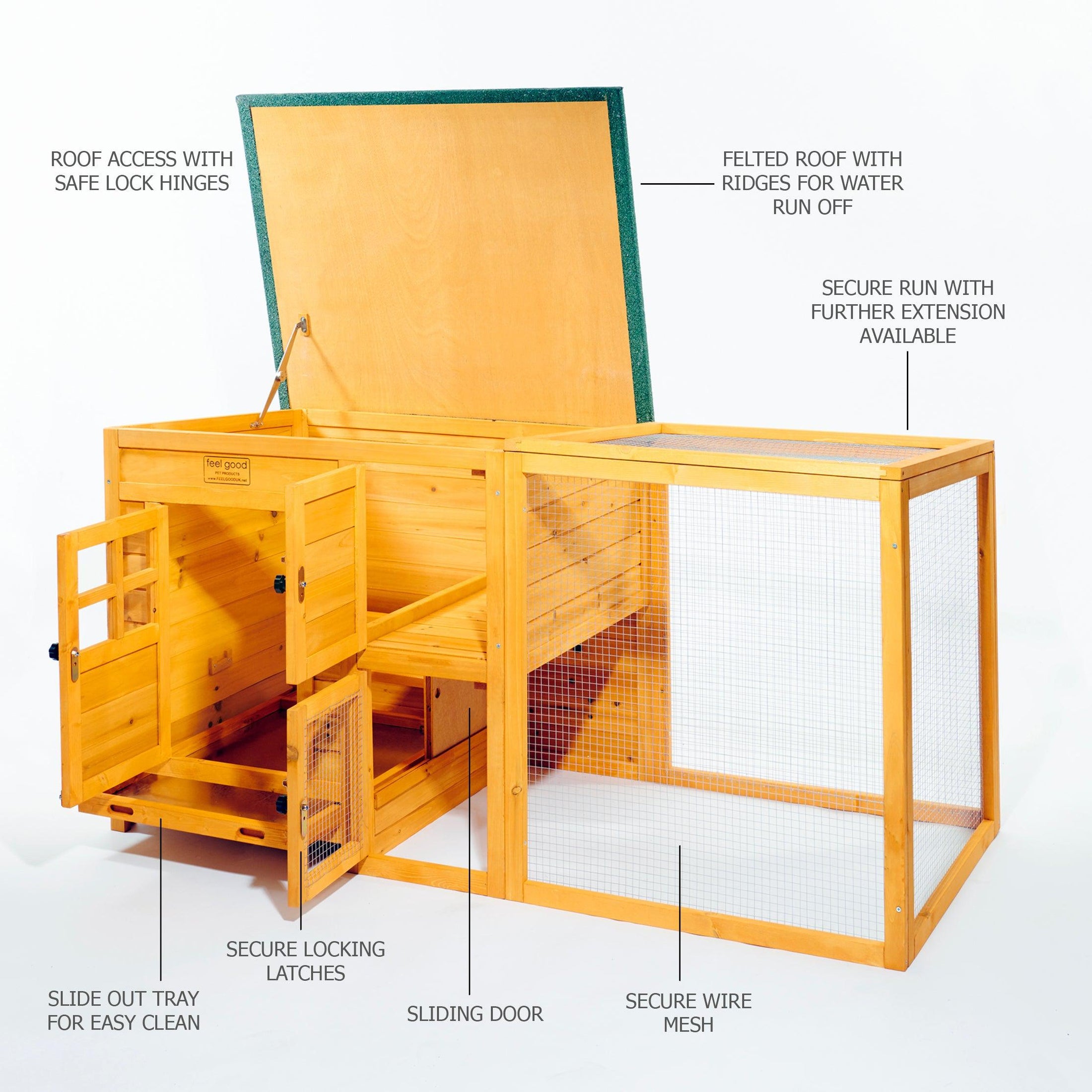 Chester Rabbit Hutch & Run Feel Good UK