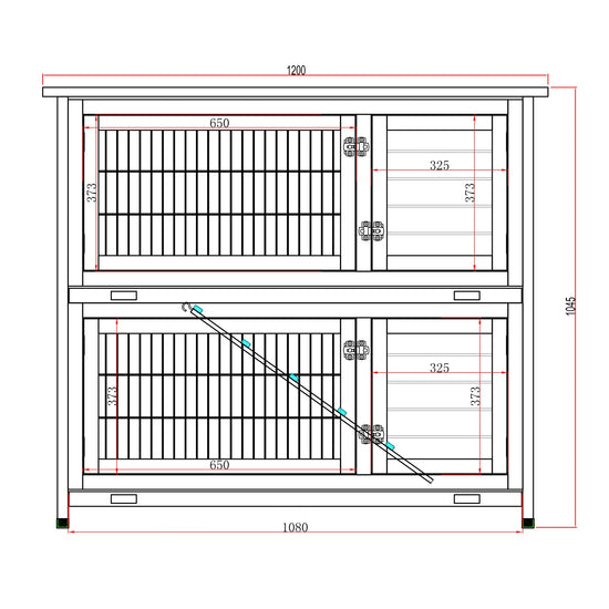 Double Rabbit Hutch Rabbit Houses Feel Good UK